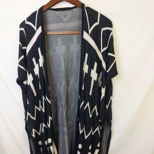 Tight Knit Open Front Cardigan Shawl